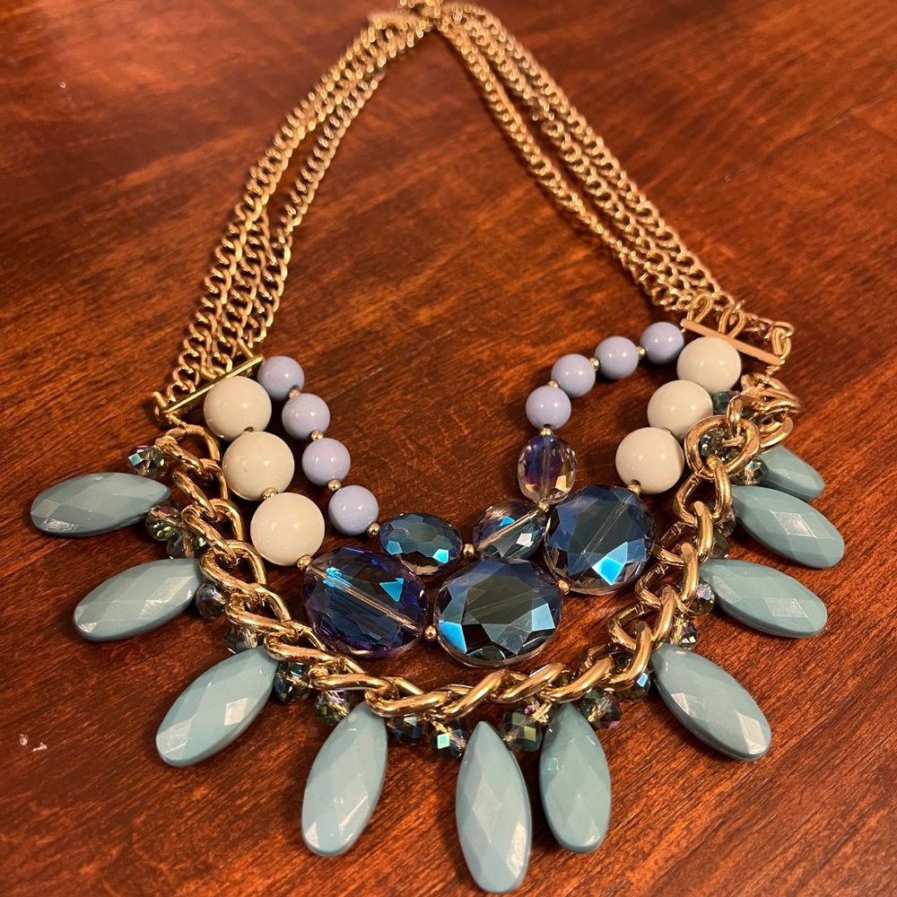 Beautiful Blue Statement Necklace